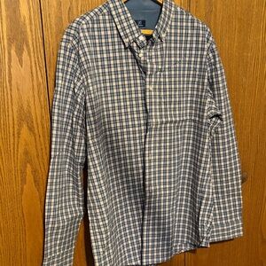 Blue and light pink Checkered Long Sleeve Shirt
